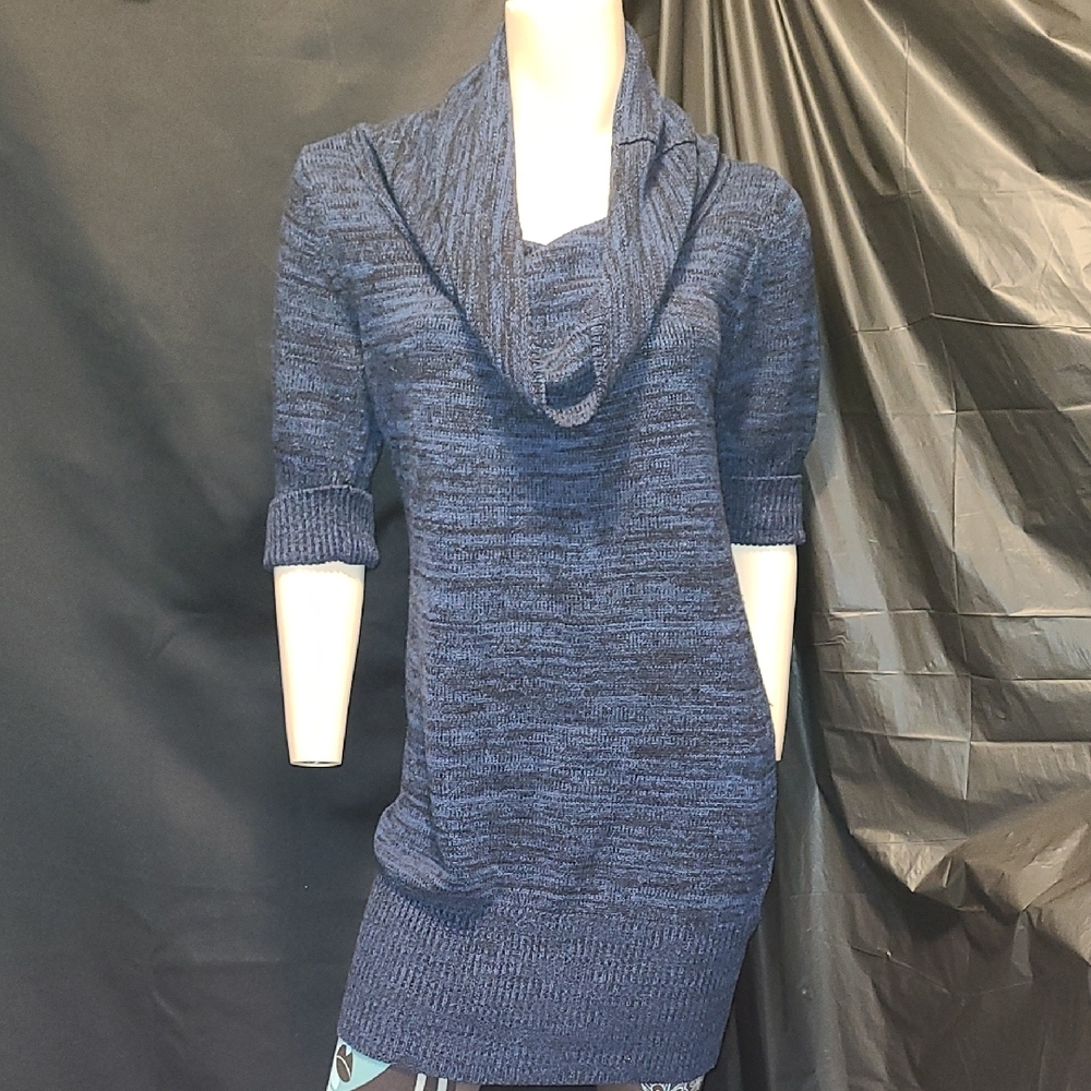 Le Chateau Navy Cowl Neck Sweater SIZE XL